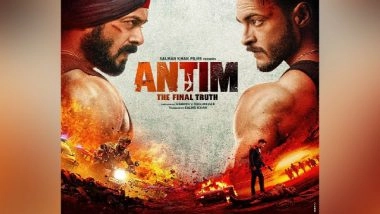 Entertainment News | 'Antim: The Final Truth' Poster Reveals Ferocious Fight Between Salman Khan, Aayush Sharma