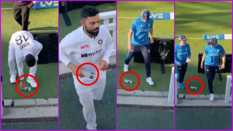 Swachh England Abhiyan Viral Video Shows Virat Kohli Picking A Water Bottle While Joe Root
