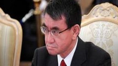 World News | Japan's Administrative Reform Minister Taro Kono 'most Popular Pick' to Lead Govt After PM Suga: News Polls