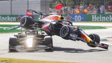 Lewis Hamilton Reacts to Collision With Max Verstappen During Italian GP 2021, Says 'Halo Stopped the Crash From Being a Lot Worse'