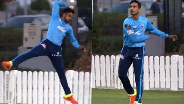 IPL 2021 Diaries: Praveen Dubey Takes a Stunning One-Handed Catch During Delhi Capitals’ Training Session (Watch Video)