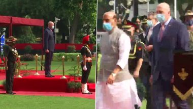 Peter Dutton, Australian Defence Minister, Accorded Guard Of Honour At Vigyan Bhawan