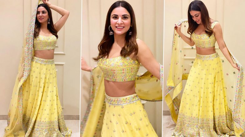 Ganesh Visarjan 2021 Style-Guide: Shraddha Arya Looks Festive Ready in This Yellow Lehenga, an Apt Pick For Anant Chaturdashi Celebrations! (View Pics)