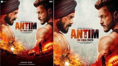 Antim: Salman Khan, Aayush Sharma Face Off in This Intense First Look Poster (View Pic)