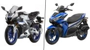 2021 Yamaha R15 V4, R15M & Aerox 155 Scooter Launched in India; Check Prices & Other Details Here