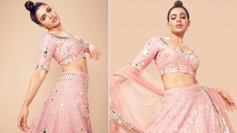 Samantha Ruth Prabhu's Beautiful Embellished Pink Lehenga Is All You Need For Ganesh Chaturthi 2021 Celebrations, See Photos