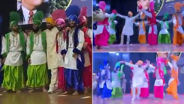Punjab CM Charanjit Singh Channi Performs Bhangra at a Function in Kapurthala (Watch Video)