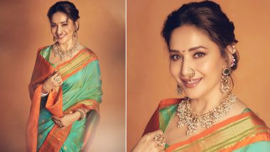 Ganesh Chaturthi 2021 Fashion: Madhuri Dixit Treats Fans With Her Stunning Photos in Traditional Attire