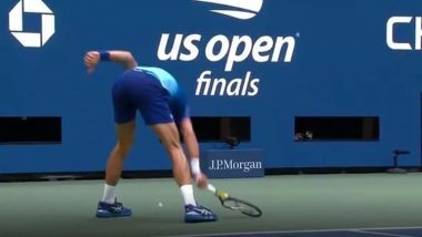 Novak Djokovic Smashes Racket in Rage During US Open 2021 Final Match, Video Goes Viral