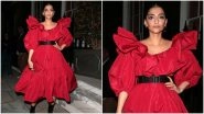 Sonam Kapoor Takes the Drama a Notch Higher With Her Red Hot Alexander McQueen Dress (View Pics)