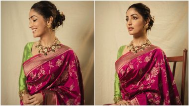 Ganesh Chaturthi 2021: Yami Gautam's Traditional Magenta Saree Has Festive Written All Over It (View Pics)