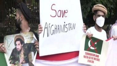 World News | Delhi: Afghan Refugees Hold Protest Against Taliban, Raise Anti-Pak Slogans
