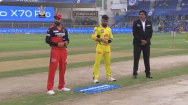 RCB vs CSK IPL 2021 Toss Report & Playing XI Update: Singapore's Tim David Makes Debut for Royal Challengers Bangalore as Chennai Super Kings Opt to Bowl