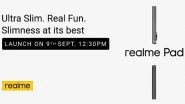 Realme Pad To Be Launched in India on September 9, 2021