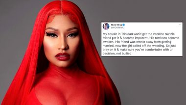 Nicki Minaj Claims Her Cousin's Friend 'Became Impotent' After Taking COVID-19 Vaccine; Netizens School Her, Point Out 'Swollen Testicles' Could be Due to STD