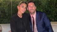 Lionel Messi Poses With Wife Antonela Roccuzzo in Paris With Eiffel Tower in the Background (See Photo)