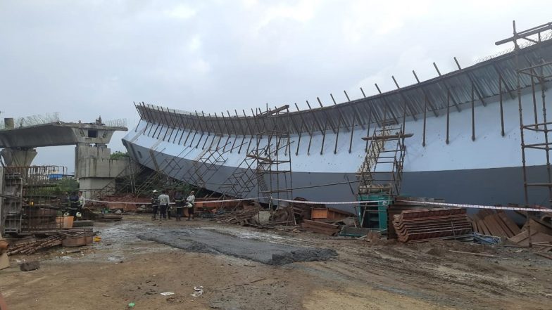 Mumbai: Girder of Under-Construction Flyover Collapses in Bandra Kurla Complex, 14 Workers Injured