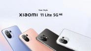 Xiaomi 11 Lite 5G NE To Be Launched in India on September 29, 2021