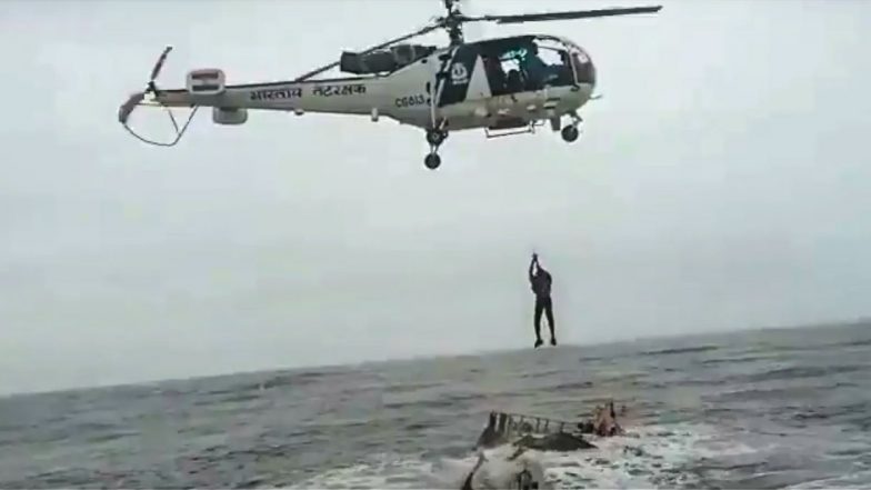 Indian Coast Guard Rescues Seven Fishermen Off Coast of Diu in Inclement Weather