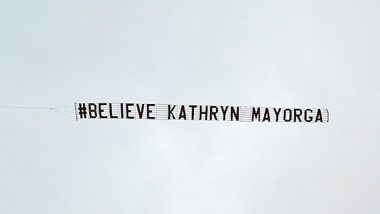 Cristiano Ronaldo Rape Allegations: ‘Believe Kathryn Mayorga’ Banner Spotted Over Old Trafford During Portuguese Star’s Return for Manchester United in Premier League 2021–22 (See Picture)