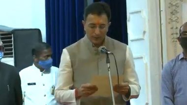 Uttar Pradesh Cabinet Expansion: BJP Leader Jitin Prasada Takes Oath as Minister in UP Government (Watch Video)