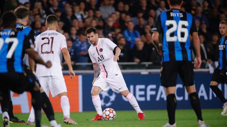 Club Brugge 1-1 PSG, UEFA Champions League 2021-22: Lionel Messi-Led Parisians Frustrated By Belgian Champions (Watch Goal Video Highlights)