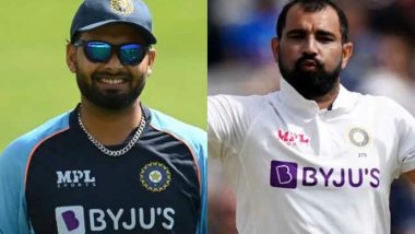 Mohammad Shami Gives a Befitting Reply to Rishabh Pant’s Witty Birthday Wish, Indian Pacer Pokes Fun at Wicketkeeper’s Fitness (Read Tweet)