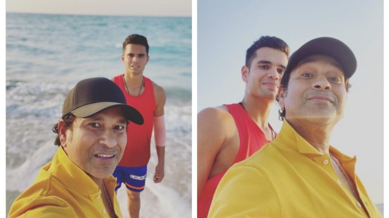 Sachin Tendulkar Chills With Son Arjun at the Beach, Posts Pictures With a Witty Caption