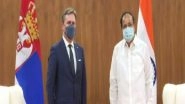 World News | Serbian Foreign Minister Calls on Vice President Naidu During India Visit