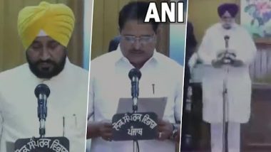 Charanjit Singh Channi Sworn-In As New Punjab CM; Sukhjinder Singh Randhawa, OP Soni Take Oath As Deputy CMs