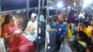 Ganpati Visarjan 2021: TSRTC MD VC Sajjanar Travels in Bus With Ganesh Idol for Immersion (Watch Video)