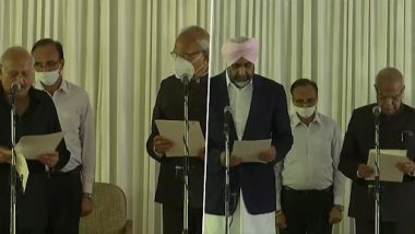 Punjab Cabinet Expansion: Congress MLAs Brahm Mohindra and Manpreet Singh Badal Take Oath as Cabinet Ministers (See Pics)