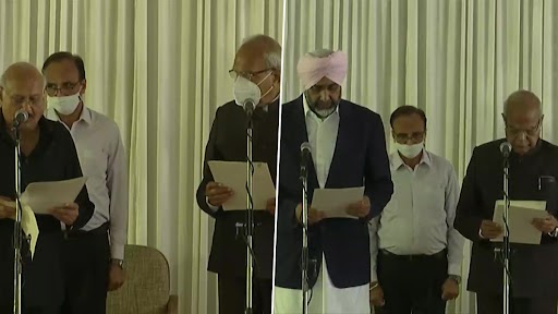 Punjab Cabinet Expansion: Congress MLAs Brahm Mohindra and Manpreet Singh Badal Take Oath as Cabinet Ministers (See Pics)