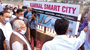 Haryana CM Manohar Lal Khattar Reviews Developmental Works at Karnal, Directs Officials To Expedite Construction Work at Various Sites