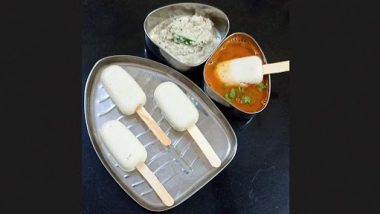 Idli Popsicle, Anyone? This Viral Photo of Idli Ice Cream Stick Dipped in Sambhar is Making Netizens Cringe!