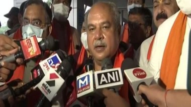 India News | Narendra Singh Tomar Reaches Gujarat, Set to Discuss Probable Candidates for CM's Post