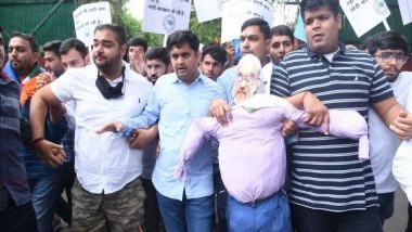 India News | NSUI Protests Against Killing of Civilians, Jawans in J-K