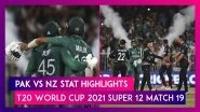 PAK vs NZ Stat Highlights T20 World Cup 2021: Pakistan Register Consecutive Wins