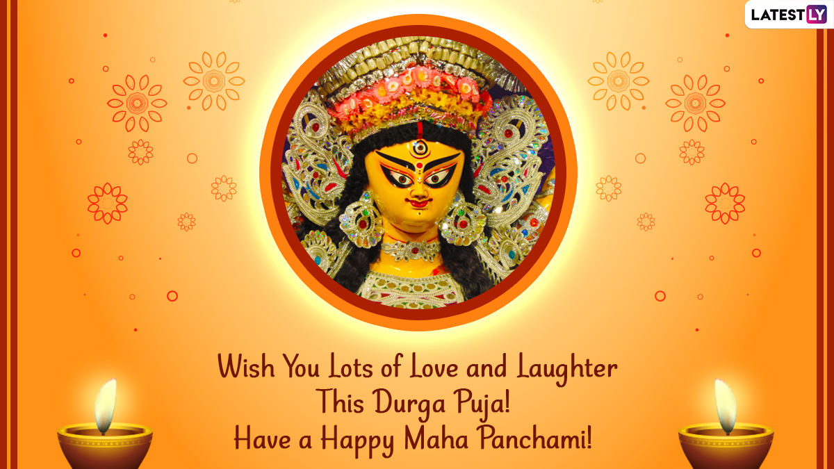 Durga Puja Maha Panchami 2021 Wishes & HD Images WhatsApp Stickers