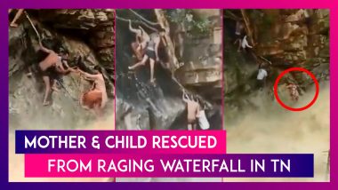 MK Stalin Tweets Video Of Daring Rescue Of Mother And Child At Anaivari Muttal Waterfall, Watch Video