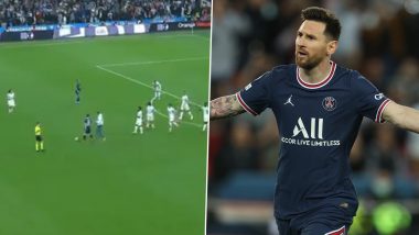 Lionel Messi Interrupted by Pitch Invader During Olympique Marseille vs Paris Saint-Germain Ligue 1 2021–22 Match (Watch Video)