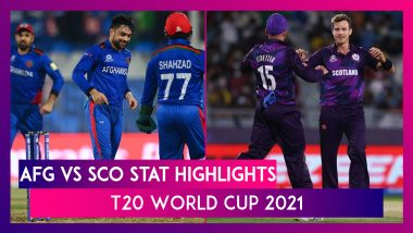 AFG vs SCO Stat Highlights T20 World Cup 2021: Afghanistan Register Thumping Win