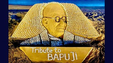 Gandhi Jayanti 2021: Sand Artist Sudarsan Pattnaik Pays Sandy Tributes To Mahatma Gandhi on His 152nd Birth Anniversary (See Pic)