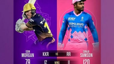 Sports News | IPL 2021: Rajasthan Royals Win Toss, Opt to Bowl Against KKR