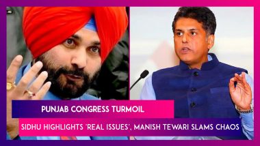 Punjab Congress Turmoil: Navjot Sidhu Takes To Twitter To Highlight 'Real Issues', Manish Tewari Slams 'Chaos & Anarchy'