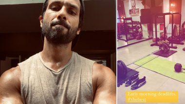 Shahid Kapoor Shares Glimpse of His Early Morning Workout As He Starts Monday on a Healthy Note!