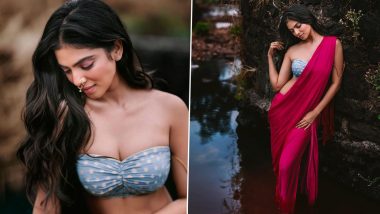 Malavika Mohanan Stuns Netizens With Her Sexy Avatar, Shares Pictures in a Blue Bandeau Top and Pink Dhoti Pants