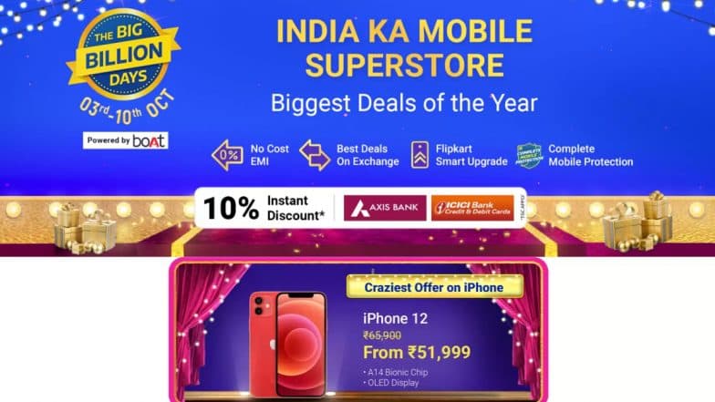 Flipkart Big Billion Days Sale 2021: Over 2 Lakh Units of Apple iPhone ...