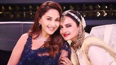 On Rekha’s 71st Birthday, Madhuri Dixit Nene Shares a Heartwarming Note for the Eternal Beauty of Indian Cinema (View Post)