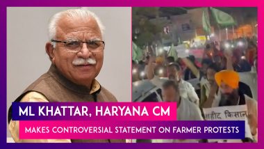 ML Khattar, Haryana CM Makes Controversial Statement On Farmer Protests